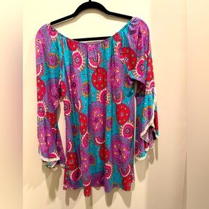 Colorful Women's Off-Shoulder Top